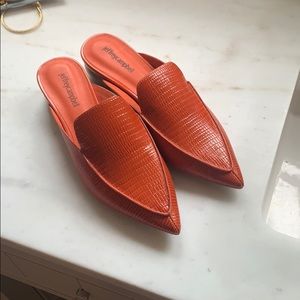 Jeffrey Campbell red slides
